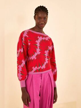 FARM Rio Pink Copacabana Knit Sweater